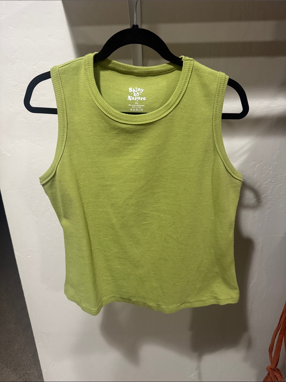 Shiny by nature matcha tank top